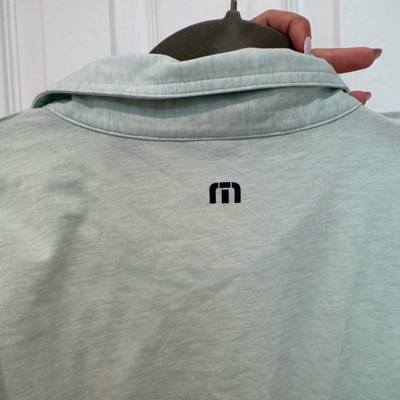 Travis Mathew Infinite Wishes Stripe Polo In Heather Neptune - Picture 7 of 7